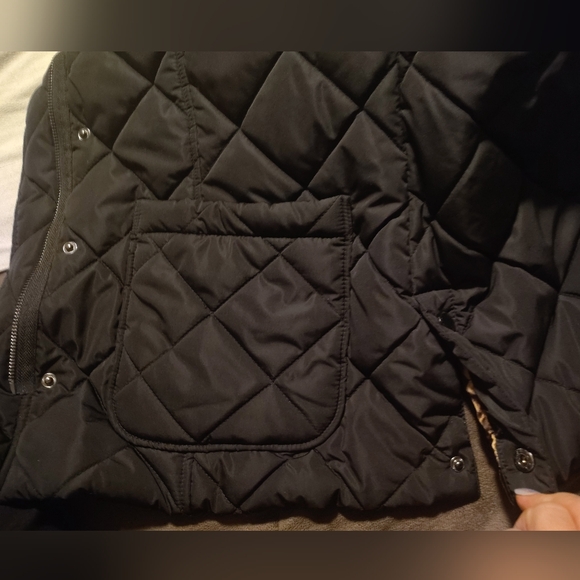 Isaac Mizrahi Puffer Jacket, Women Black Quilted, Leopard Lining, ZipUp, Pckts,M - Picture 16 of 16